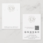 *~* DE HET UITBREIDEN TONEN QR Zilveren Glitter Vl Visitekaartje (Voorkant / Achterkant)