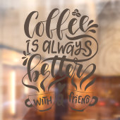 De het vensterdecoders van het koffieboekvenster v raamsticker (Vel 2)