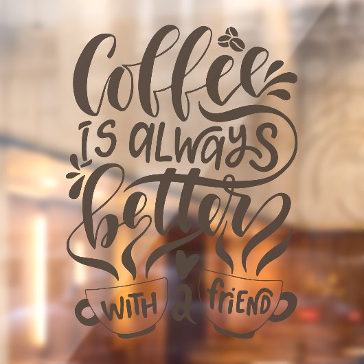 De het vensterdecoders van het koffieboekvenster v raamsticker (Vel 2)