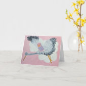De het vliegende Meisje en Ooievaar van het Baby Kaart (Gele Bloem)