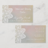 De het witte Haar van het Kant en Kaart van de Klantenkaartje (Voorkant / Achterkant)