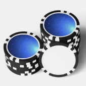 De hete Blauwe Sterren lijken op een Diksbuis van Poker Chips (Opstapeling)