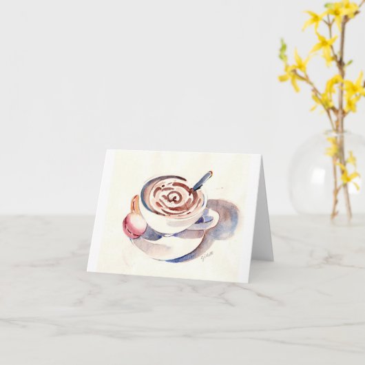 De Hete Chocolade van Parijs Kaart (Gele Bloem)