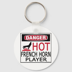 De hete Franse Speler van de Hoorn Sleutelhanger
