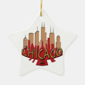 De hete Horizon van Chicago newwave Keramisch Ornament (Voorkant)