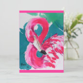 De hete Invitaties van Flamingo "sparen de Datum" Save The Date (Staand voorkant)