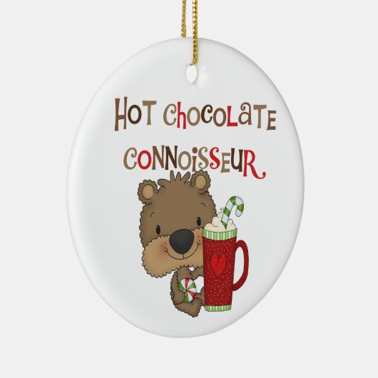 De hete Jongen van de Kenner van de Chocolade Keramisch Ornament (Rechts)