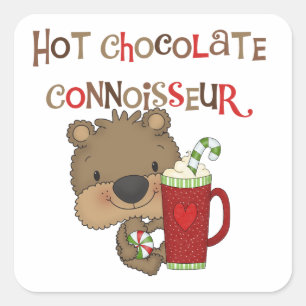 De hete Jongen van de Kenner van de Chocolade Vierkante Sticker