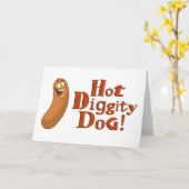 De hete Kaart van de Hond Diggity (Spatie) (Gele Bloem)