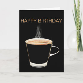 De hete Kaart van de Verjaardag van de Koffie