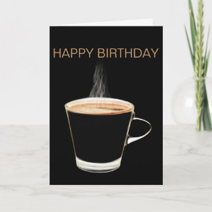 De hete Kaart van de Verjaardag van de Koffie