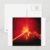 De Hete Lava 1991 Costa Rica van de vulkaan Briefkaart (Voorkant / Achterkant)