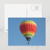 De hete lucht van de regenboog baloon briefkaart (Voorkant / Achterkant)