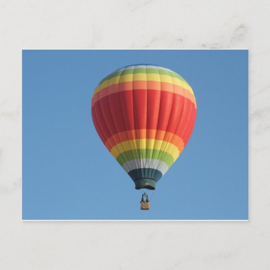 De hete lucht van de regenboog baloon briefkaart (Voorkant)