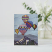 De hete luchtballons van het Glas in lood Briefkaart (Staand voorkant)