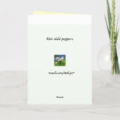 De hete Peper Valentijn van de Spaanse peper Feestdagen Kaart (Achterkant)