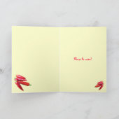 De hete Peper Valentijn van de Spaanse peper Feestdagen Kaart (Binnen)