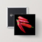 De hete Peper van de Spaanse peper Vierkante Button 5,1 Cm (Voorkant /achterkant)