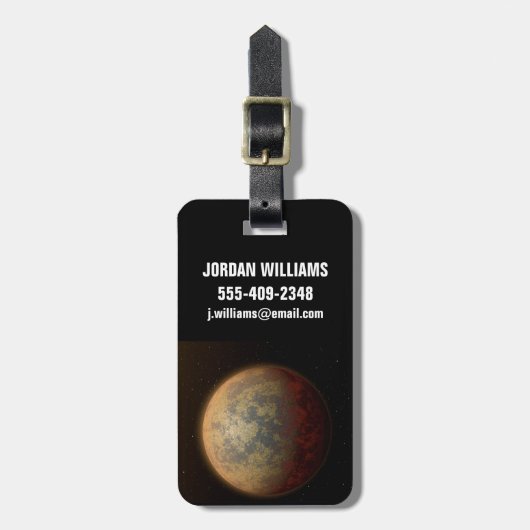 De Hete Rocky Exoplanet HD 219134 B. Bagagelabel (Voorkant verticaal)