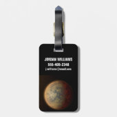 De Hete Rocky Exoplanet HD 219134 B. Bagagelabel (Achterkant verticaal)