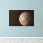 De Hete Rocky Exoplanet HD 219134 B. Canvas Afdruk (Insitu (Houten vloer))