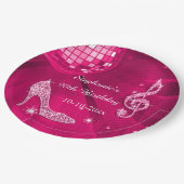 De hete Roze Bal van de Disco en de Verjaardag van Papieren Bordje (Gekanteld)