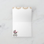 De HETE ROZE Douche van het Vervoer van het Baby Bedankkaart (Binnen)