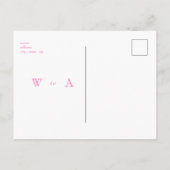 De hete Roze Eenvoudige Tekst slechts Wedden spare Briefkaart (Achterkant)