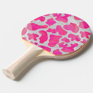 De Hete Roze en Witte Druk van de koe Tafeltennisbatje
