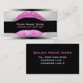 De hete Roze Kaart van Biz van de Grimeur van Visitekaartje (Voorkant / Achterkant)