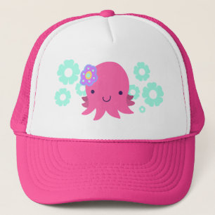 De hete Roze Octopus van de Bloem Trucker Pet