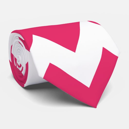 De hete Roze Retro Kleurrijke Moderne Zigzag van Stropdas (Opgerold)
