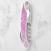 De hete Roze Waterverf schittert Artsy Abstracte Kurkentrekker (Achterkant)