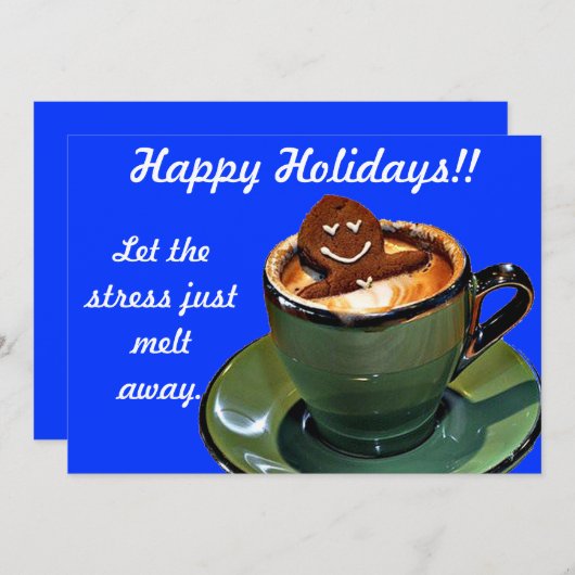 De Hete Ton van de peperkoek Feestdagenkaart (Voorkant / Achterkant)