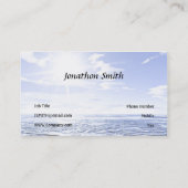 De hete zon boven de oceaan visitekaartje (Achterkant)