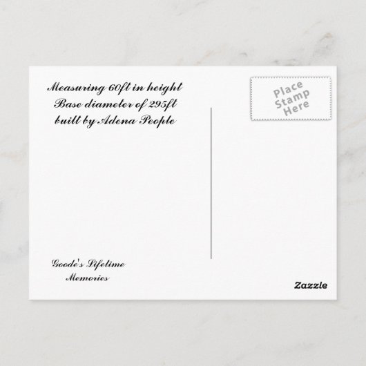 De heuvel briefkaart (Achterkant)