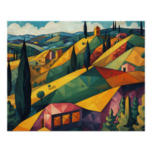 De heuvel straalt fel perfect poster