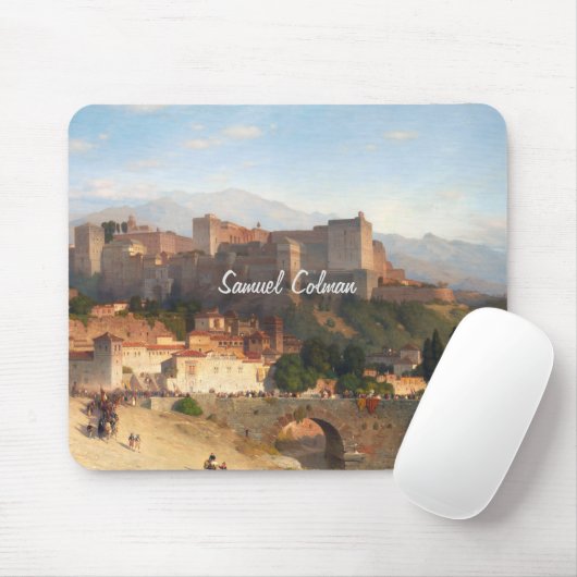 De heuvel van het Alhambra, Granada Samuel Colman Muismat (Met muis)