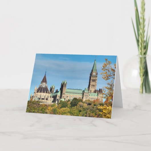 De Heuvel van het Parlement in de Herfst, Ottawa Kaart (Voorkant)