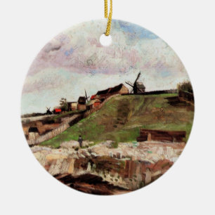 De heuvel van Montmartre met steengroeve door Vinc Keramisch Ornament