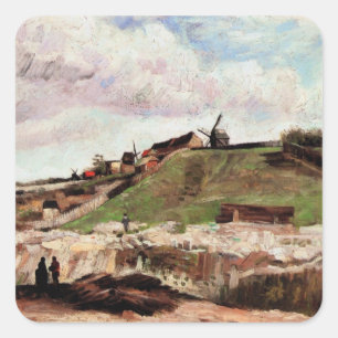 De heuvel van Montmartre met steengroeve door Vinc Vierkante Sticker