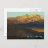 De heuvels van de nevada postkaart. briefkaart (Voorkant / Achterkant)
