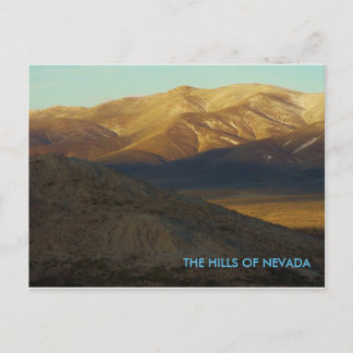 De heuvels van de nevada postkaart. briefkaart