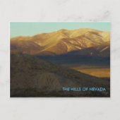 De heuvels van de nevada postkaart. briefkaart (Voorkant)