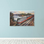 De Hiawatha Streamline-trein Canvas Afdruk (Insitu (Houten vloer))