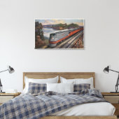De Hiawatha Streamline-trein Canvas Afdruk (Insitu (Slaapkamer))