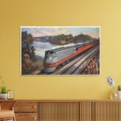 De Hiawatha Streamline-trein Canvas Afdruk (Insitu (Woonkamer))