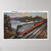 De Hiawatha Streamline-trein Poster (Voorkant)