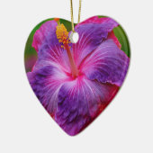 De hibiscus bloeit Ceramisch Ornament (Links)
