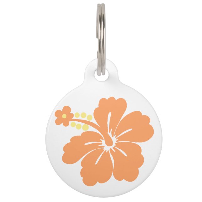 De Hibiscus Hawaiiaan van Honolua Huisdierpenning (Voorkant)